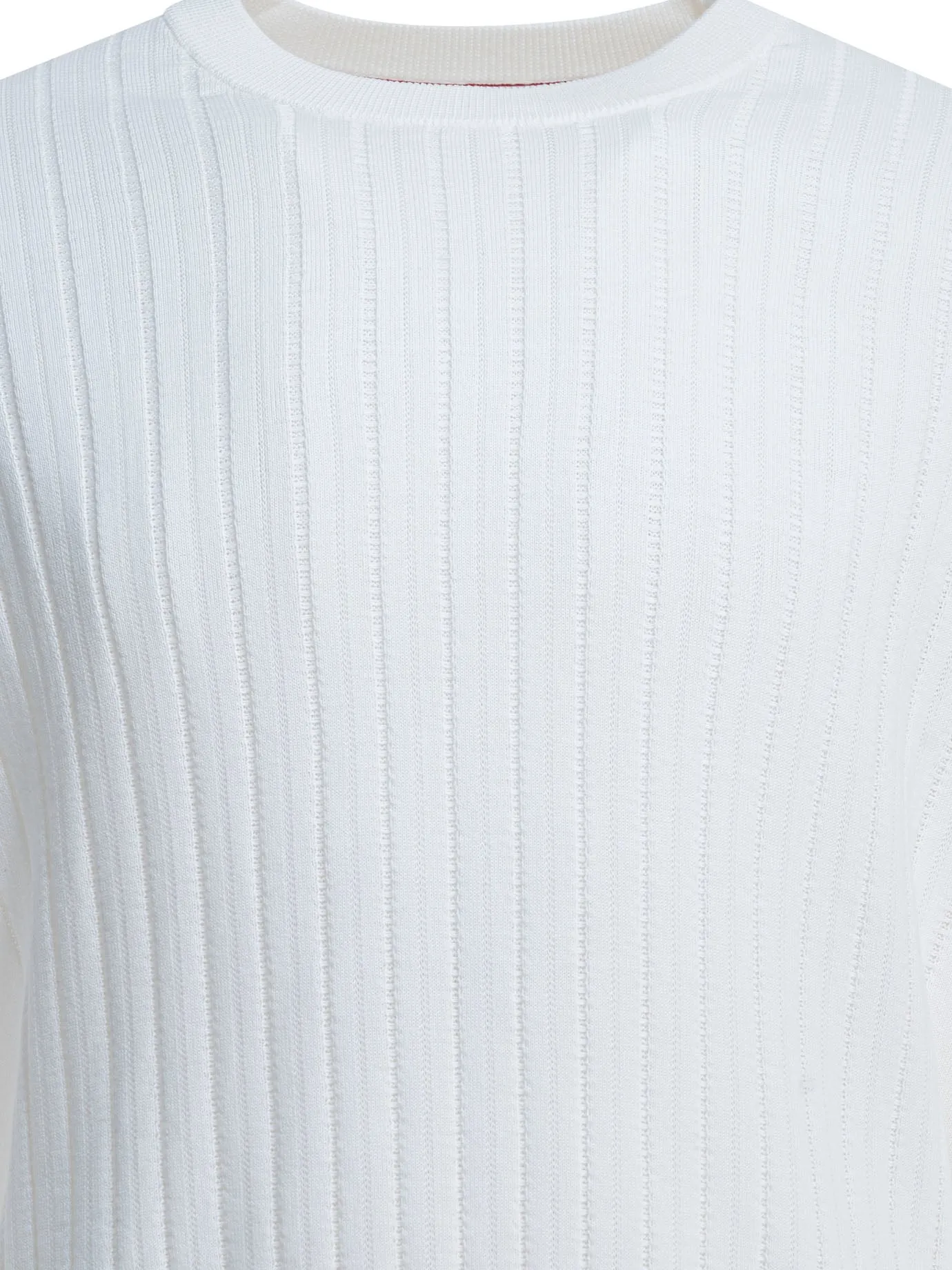 Ribbed Crew-Neck Sweater Knitwear White sold by Wanan Luxury product image thumbnail 3