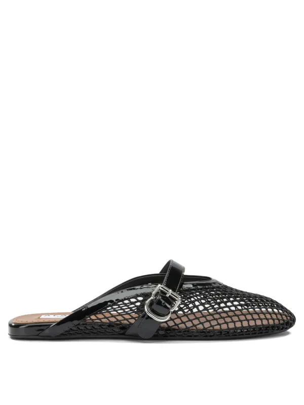 Mesh Mules Sandals Black made by Alaia