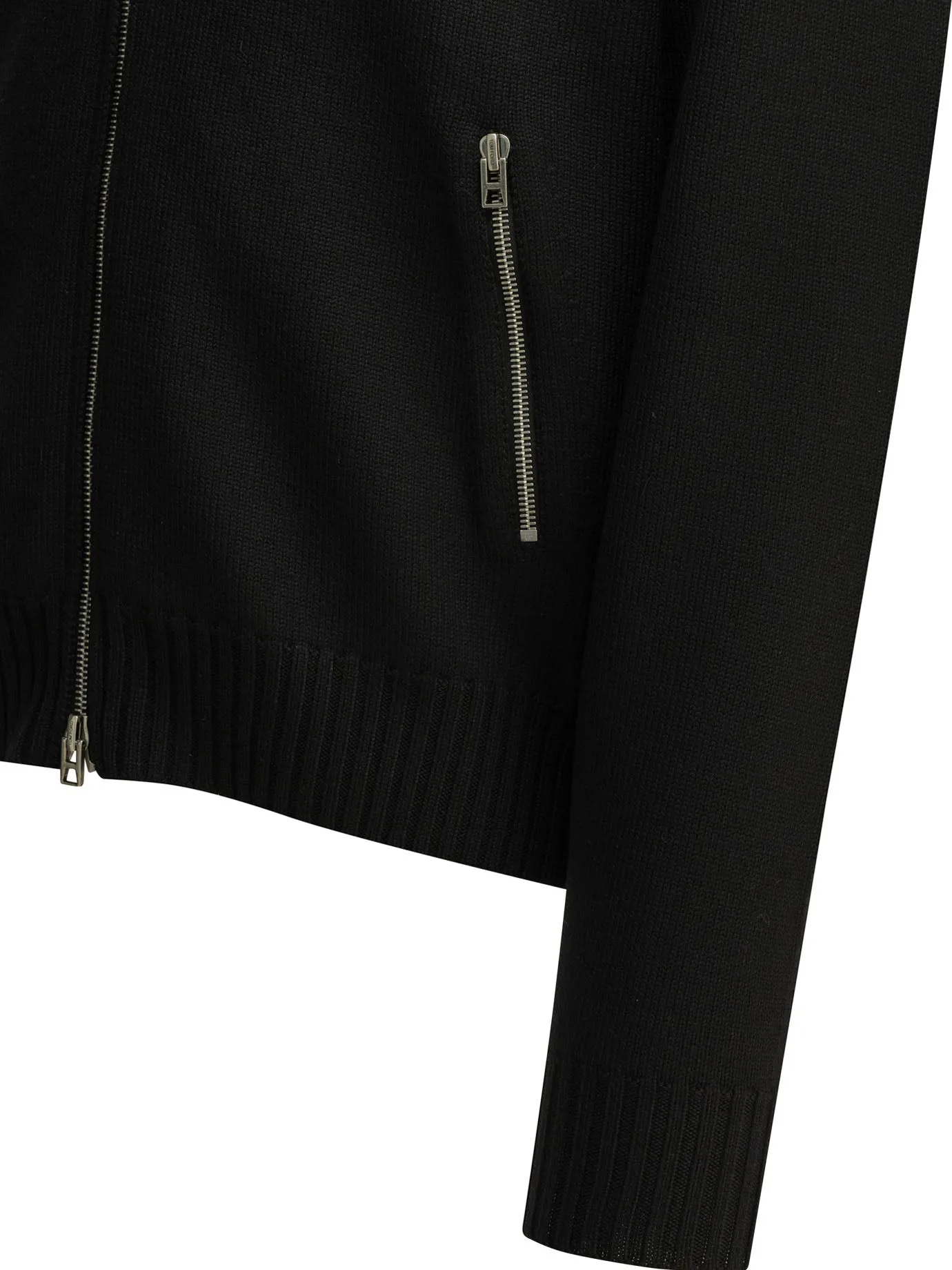Wool Sweater With A Zipper Knitwear Black sold by Wanan Luxury product image thumbnail 4