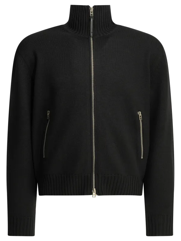 Wool Sweater With A Zipper Knitwear Black made by Tom Ford