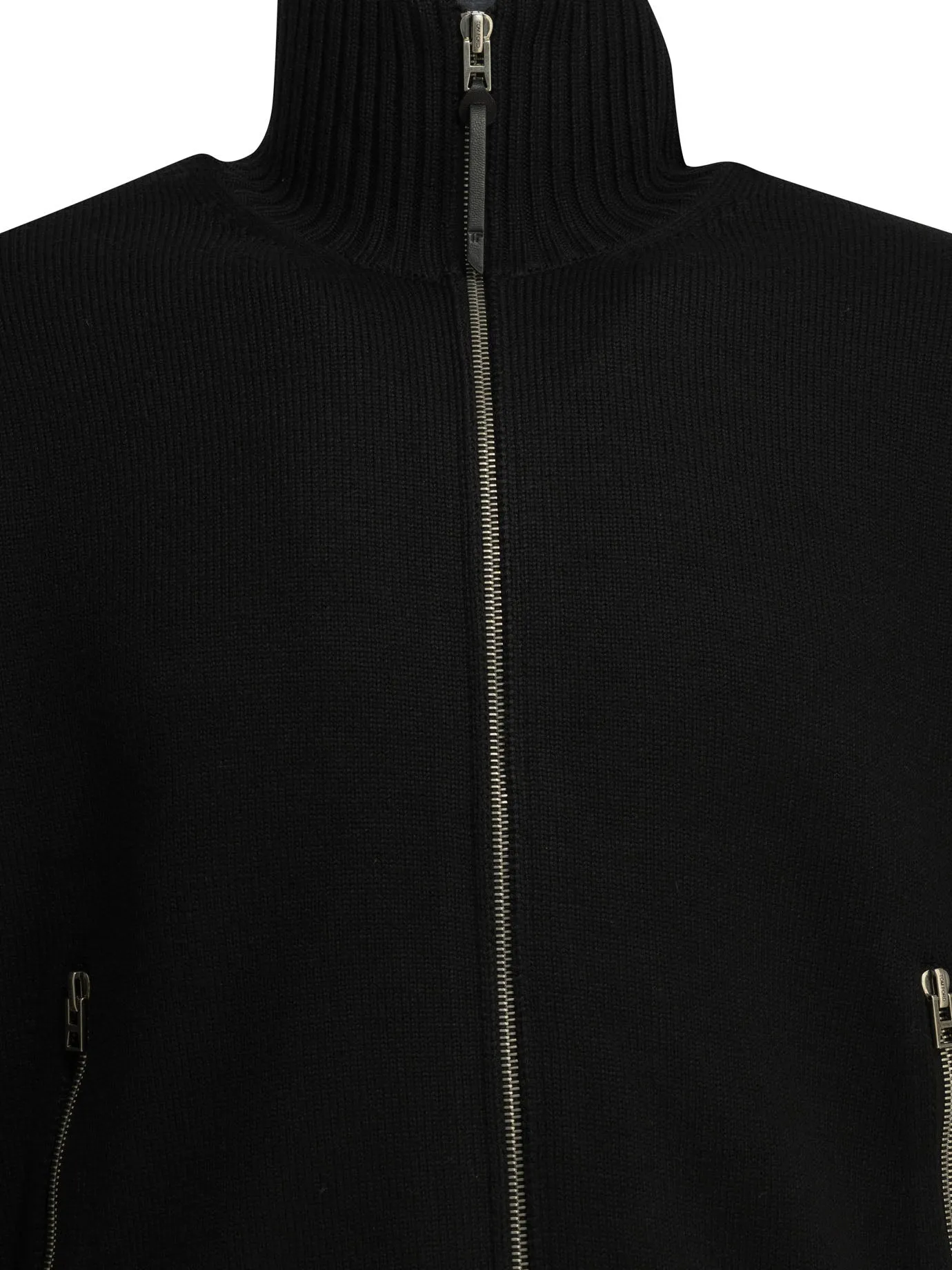Wool Sweater With A Zipper Knitwear Black sold by Wanan Luxury product image thumbnail 3
