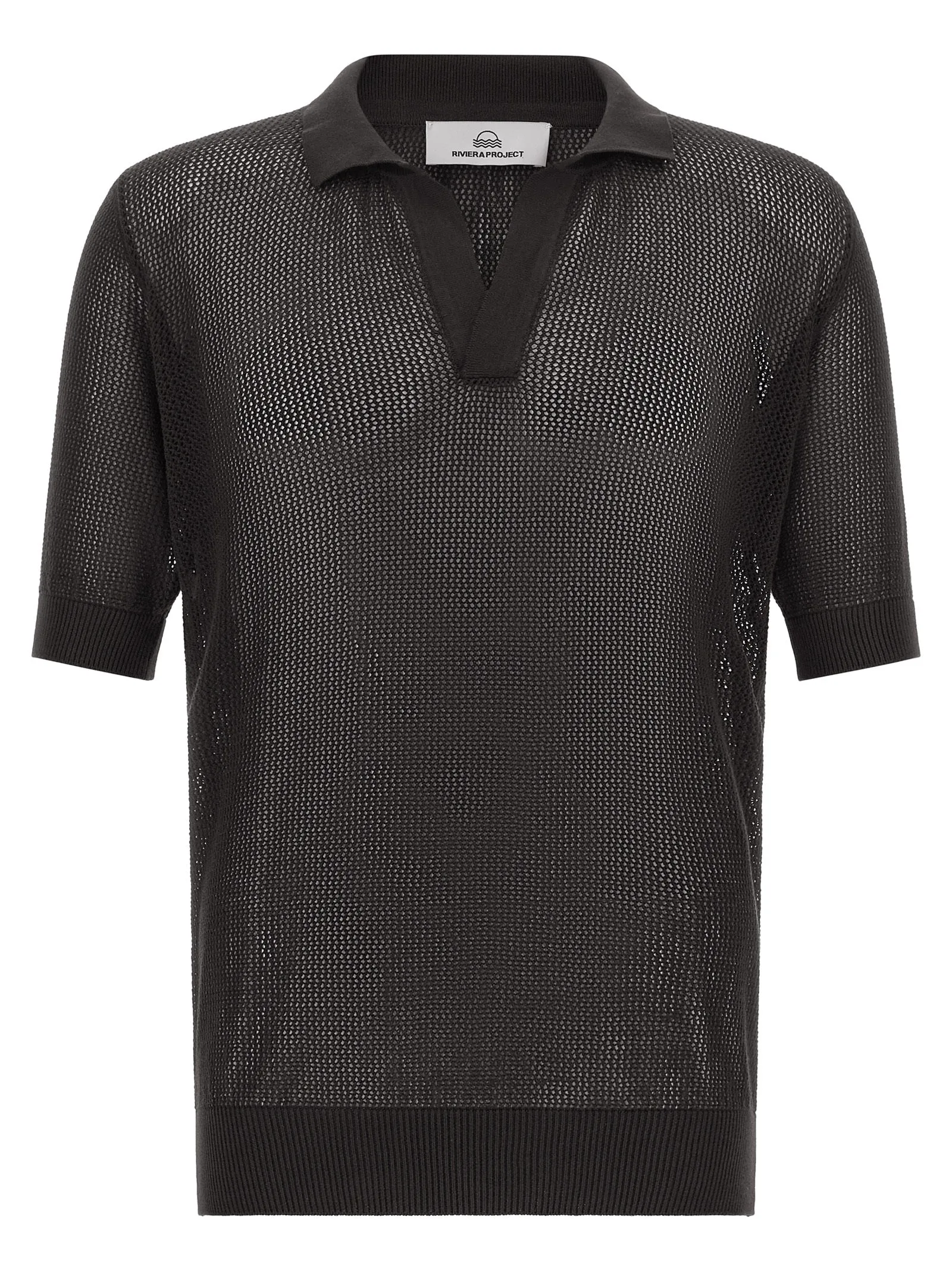 Openwork Cotton Shirt Polo Brown sold by Wanan Luxury