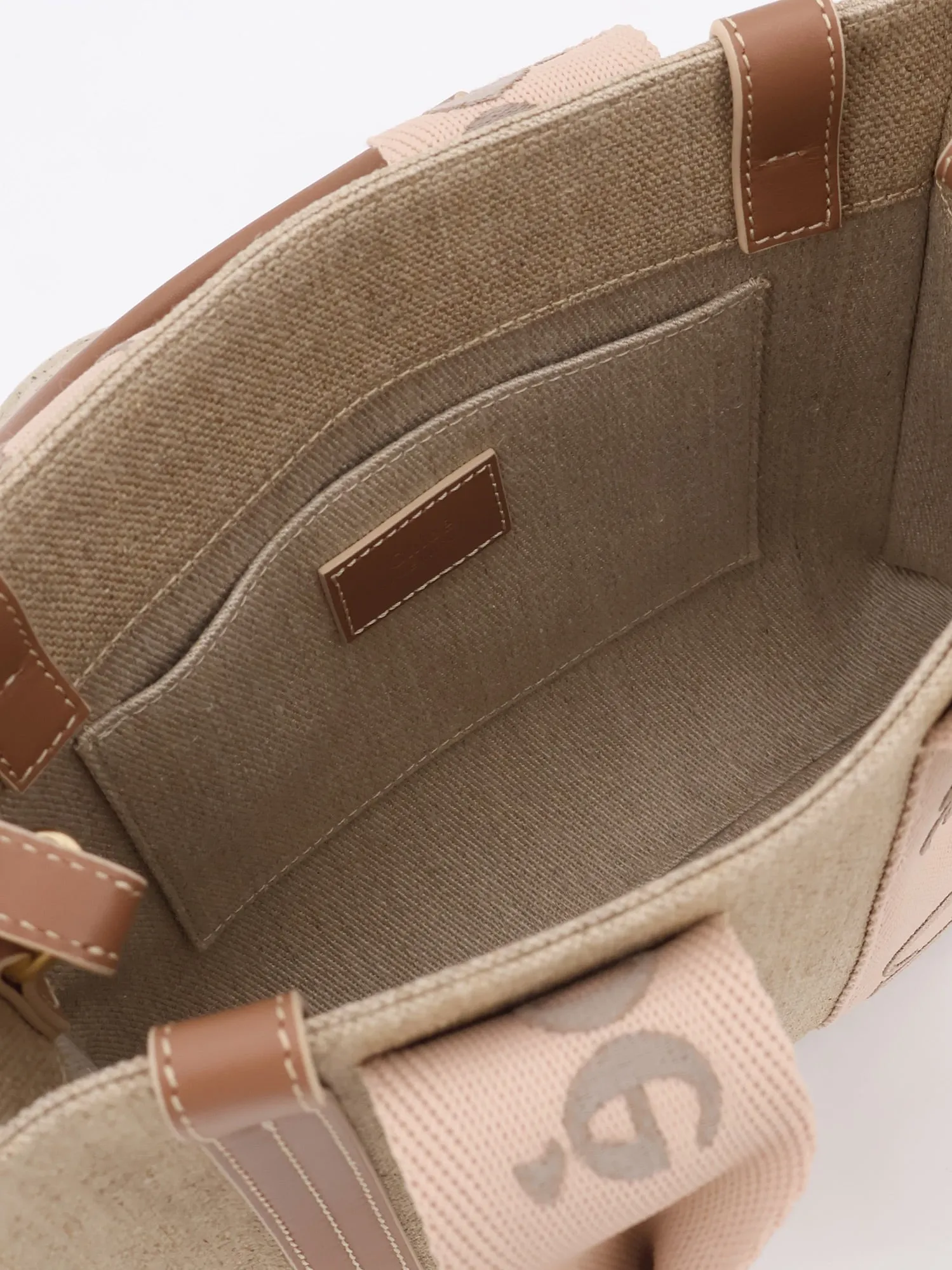 Woody Linen Canvas And Leather Crossbody Bag sold by Wanan Luxury product image thumbnail 4