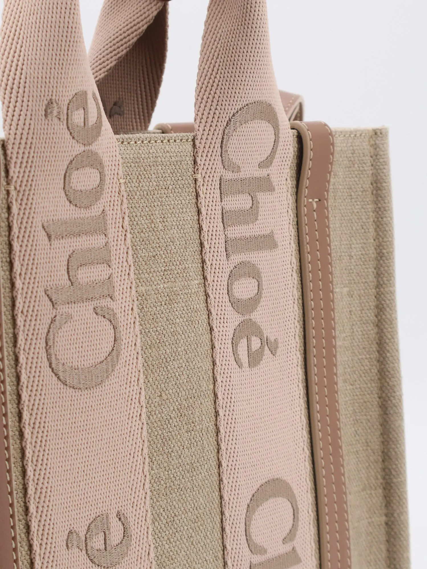 Woody Linen Canvas And Leather Crossbody Bag sold by Wanan Luxury product image thumbnail 5