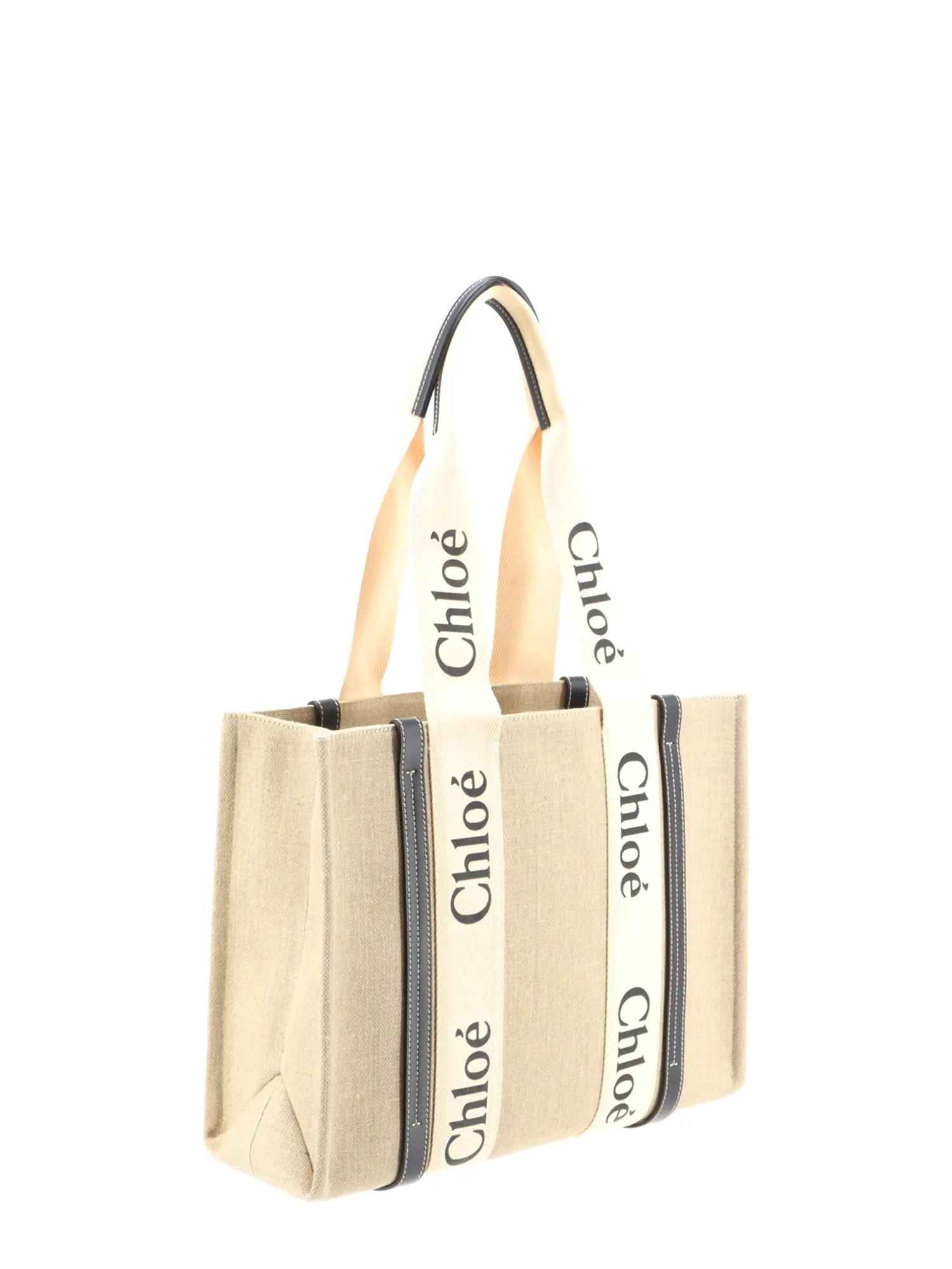 Woody Linen Shoulder Bag With Front Lettering Logo sold by Wanan Luxury product image thumbnail 3