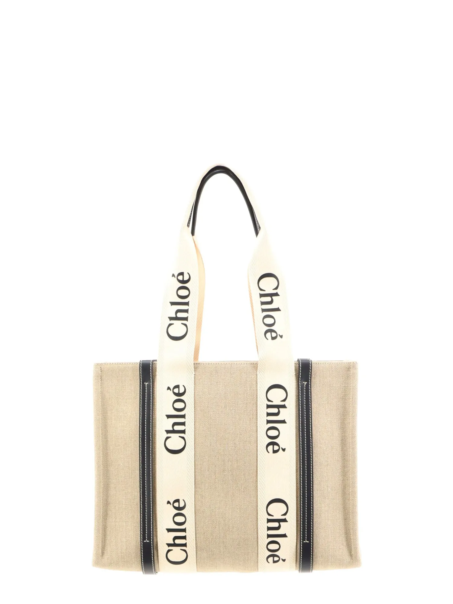 Woody Linen Shoulder Bag With Front Lettering Logo sold by Wanan Luxury product image thumbnail 2