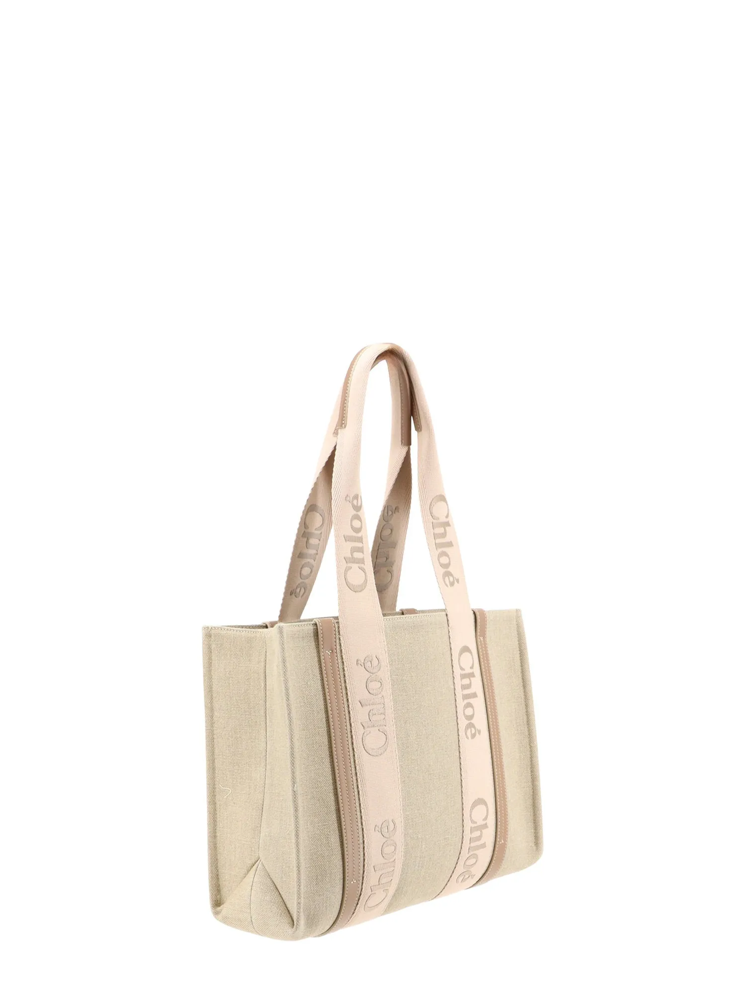Woody Linen Shoulder Bag With Front Embroidered Logo sold by Wanan Luxury product image thumbnail 3