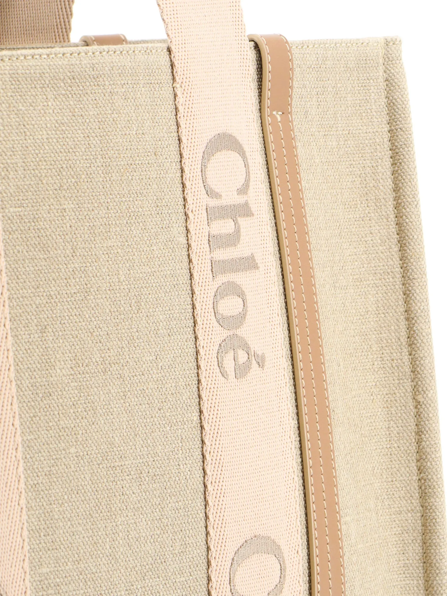 Woody Linen Shoulder Bag With Front Embroidered Logo sold by Wanan Luxury product image thumbnail 5