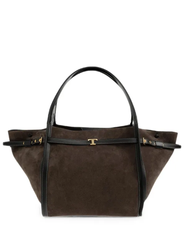 Medium T Signature Suede Shopping Bag made by Tod's
