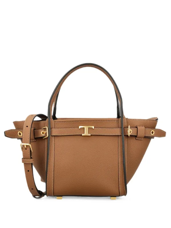 Mini T Signature Leather Shopping Bag made by Tod's