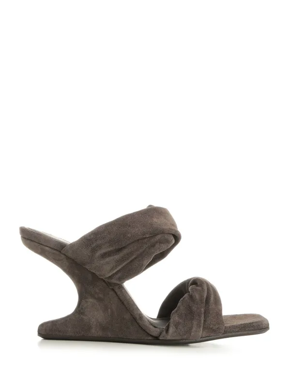 Cantilever 6 Twisted Sandals Brown made by Rick Owens