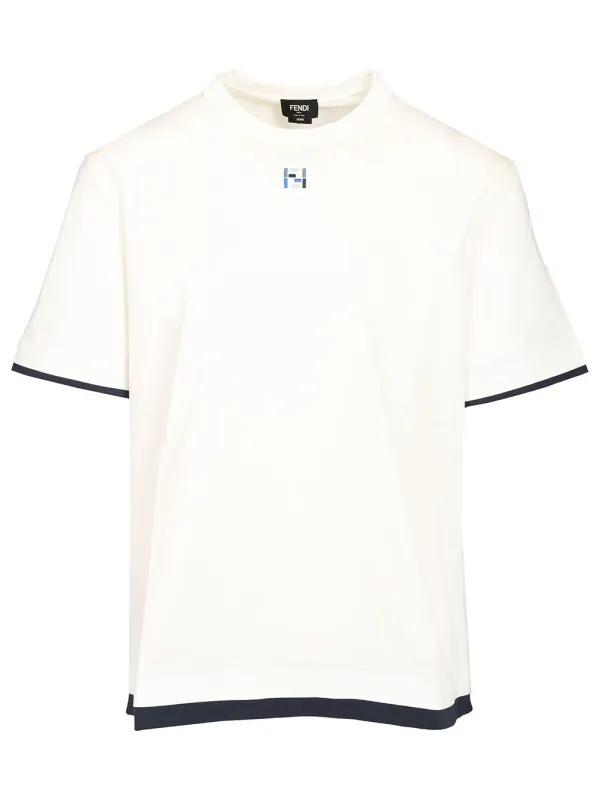 Cotton T-Shirt White made by Fendi
