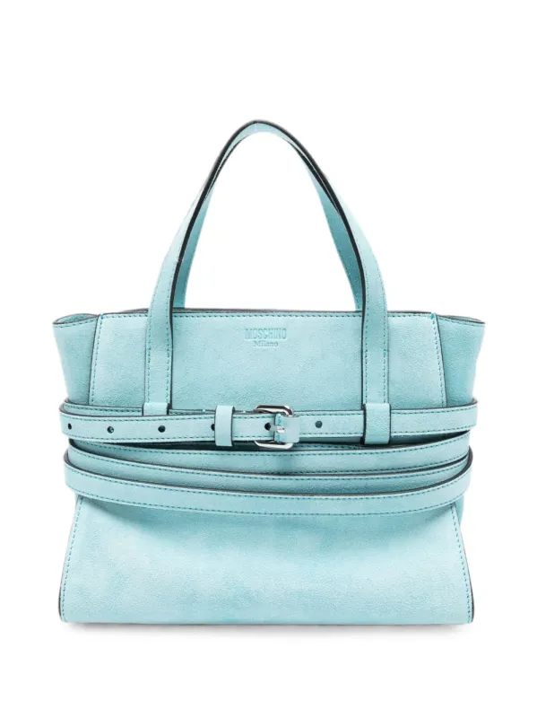 Tie Me Leather Handbag made by Moschino