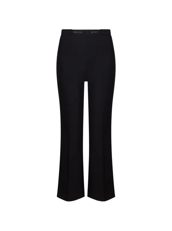 Horsebit-Detail Flared Trousers made by Elisabetta Franchi