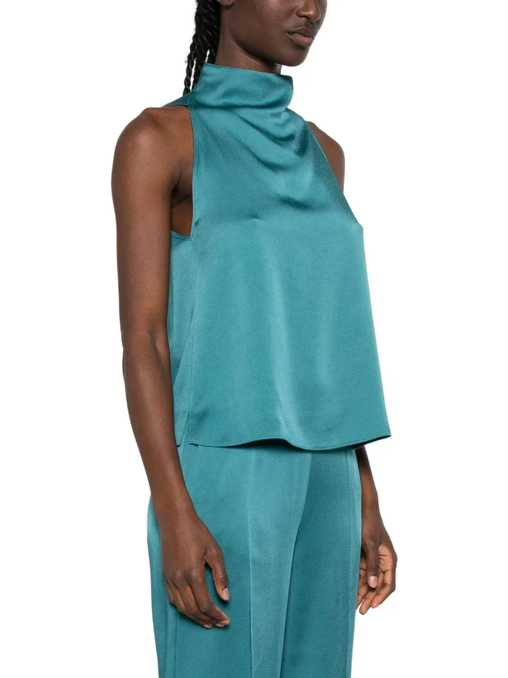 Satin Turtle-Neck Top sold by Wanan Luxury product image thumbnail 4