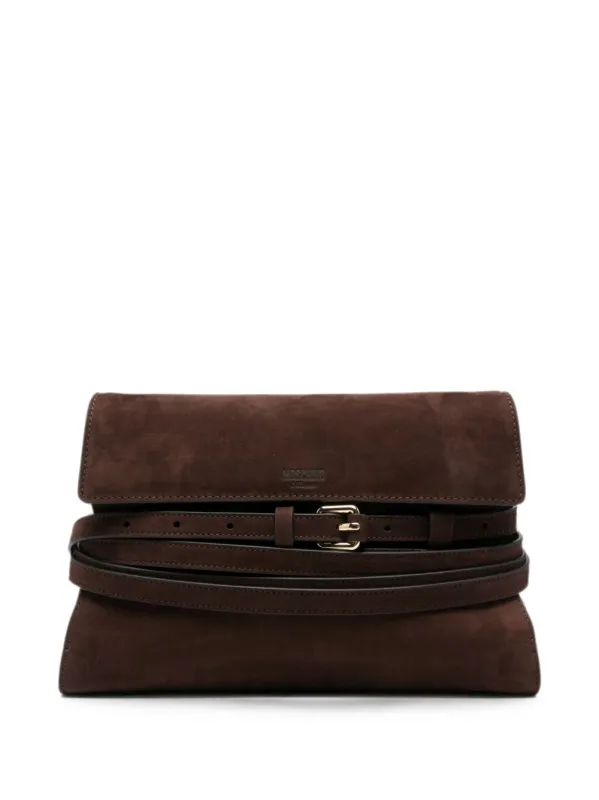Tie Me Leather Handbag made by Moschino