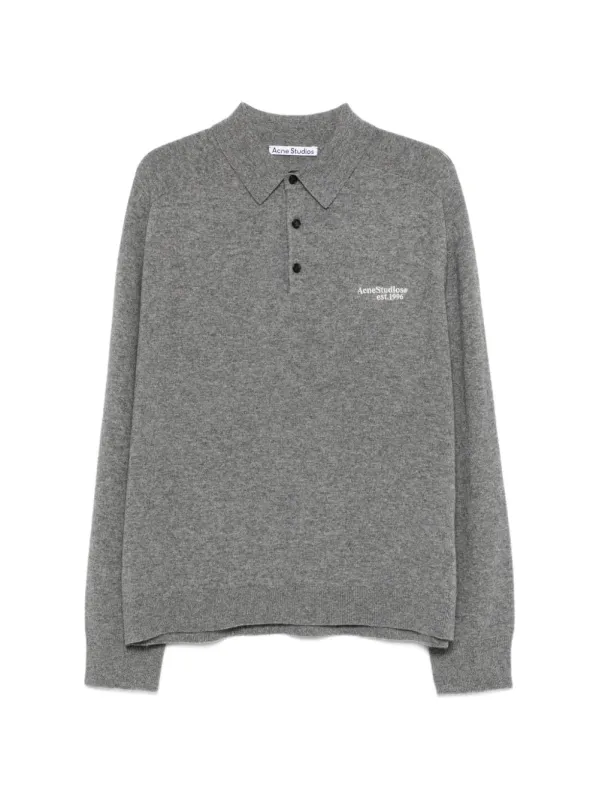 Logo Wool Polo Shirt made by Acne Studios