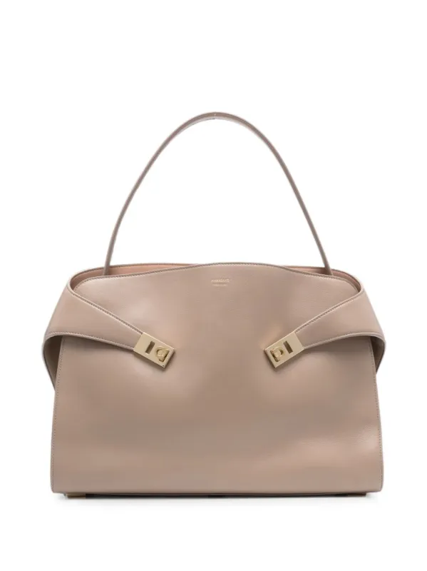 Hug Medium Leather Shoulder Bag made by Salvatore Ferragamo