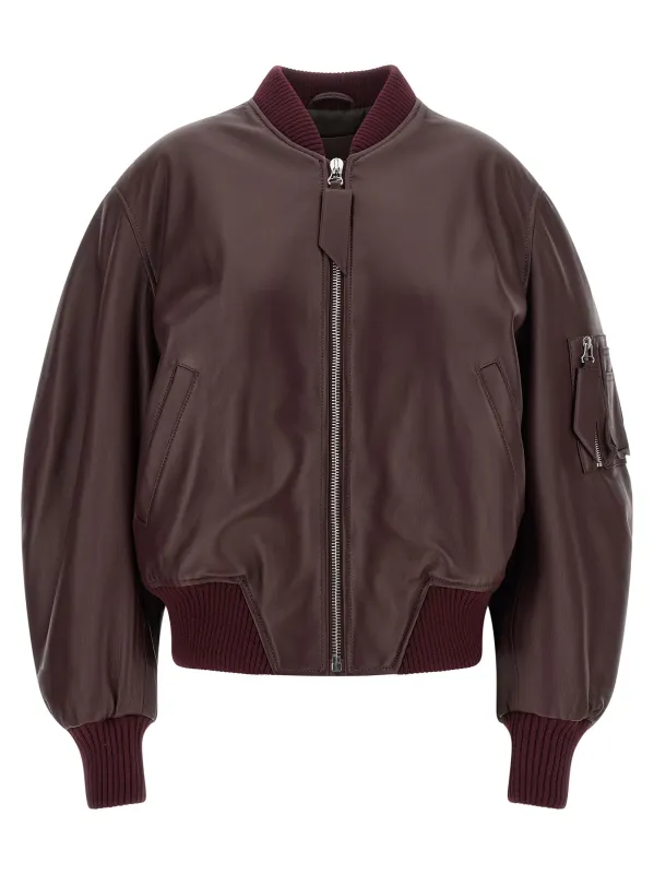 Anja Puffer Jackets Bordeaux made by The Attico