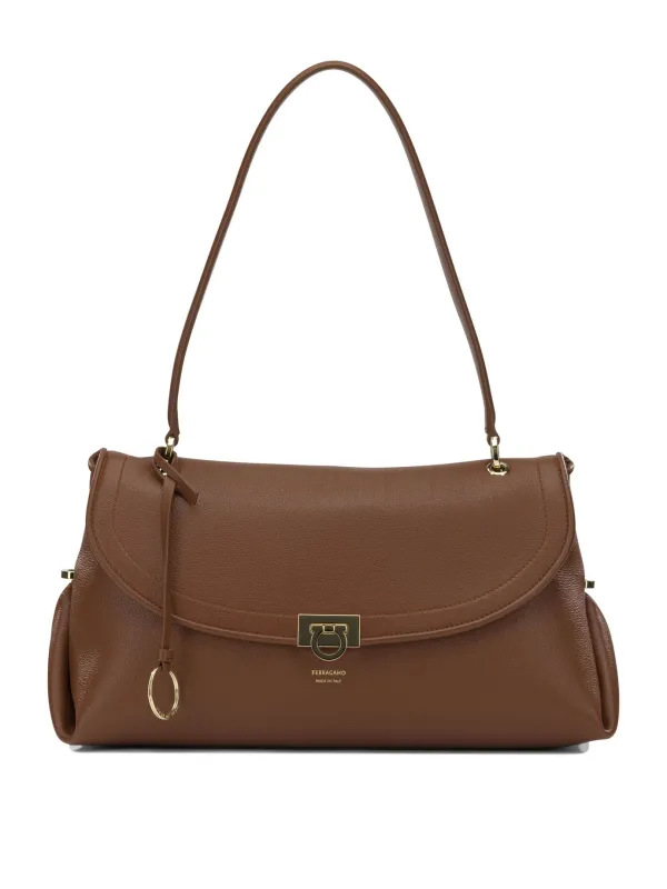Gancini Shoulder Bags Brown made by Salvatore Ferragamo