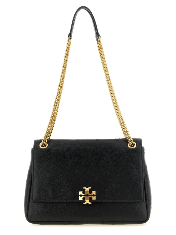 Charlie Shoulder Bags Black made by Tory Burch