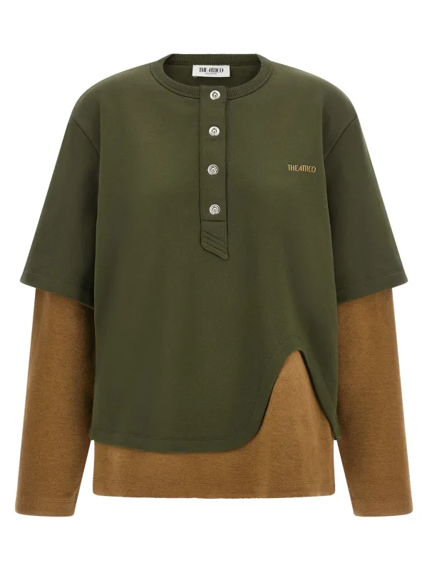 Trompe L'Oeil Sweatshirt Green made by The Attico