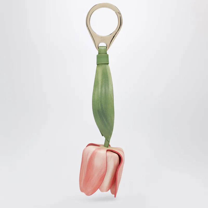 Leather Bag Charm In The Shape Of A Tulip made by Christian Louboutin