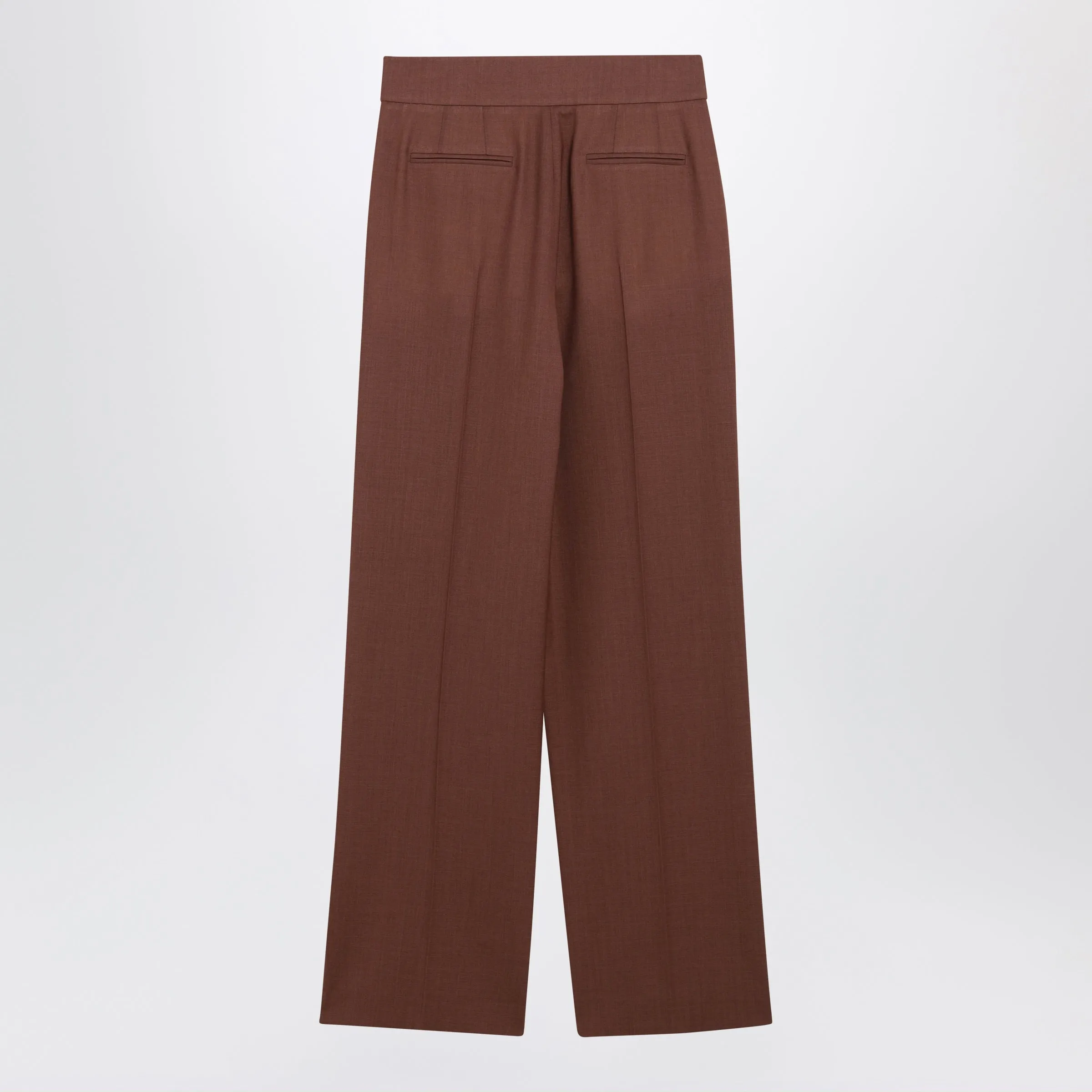 Light Brown Wool Trousers sold by Wanan Luxury product image thumbnail 2