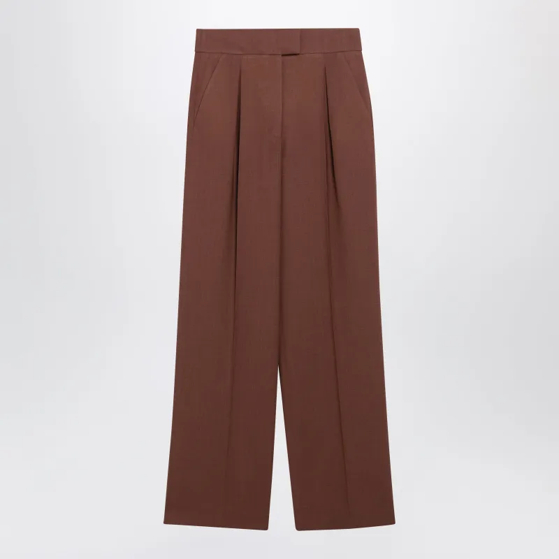 Light Brown Wool Trousers made by Valentino Garavani