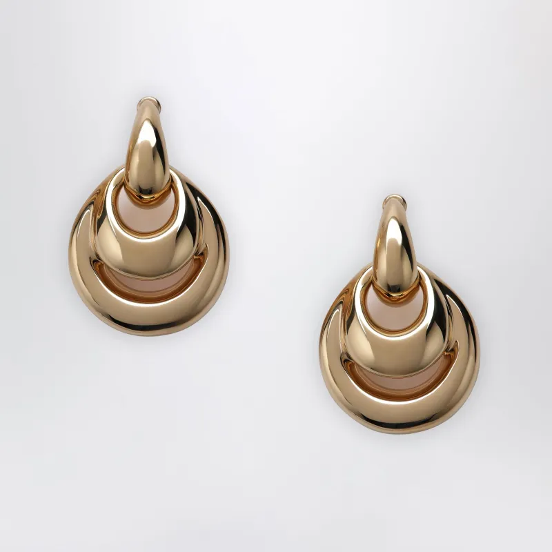 Gold-Tone Blow Up Drop Earrings made by Panconesi