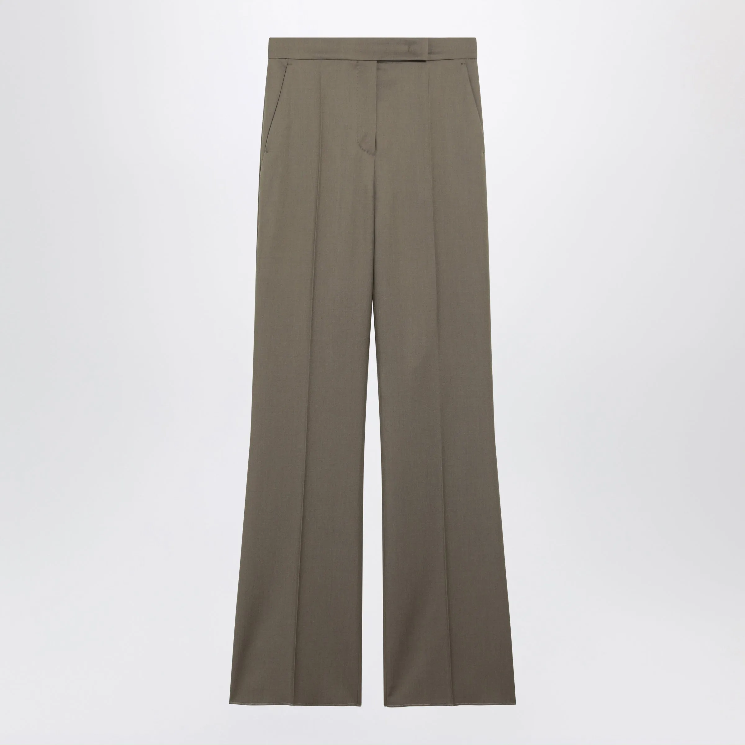 Camel Wool Gabardine Trousers sold by Wanan Luxury