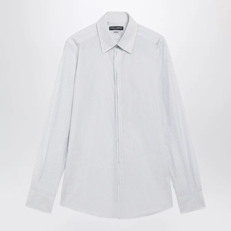 White Double-Collar Striped Shirt made by Dolce & Gabanna