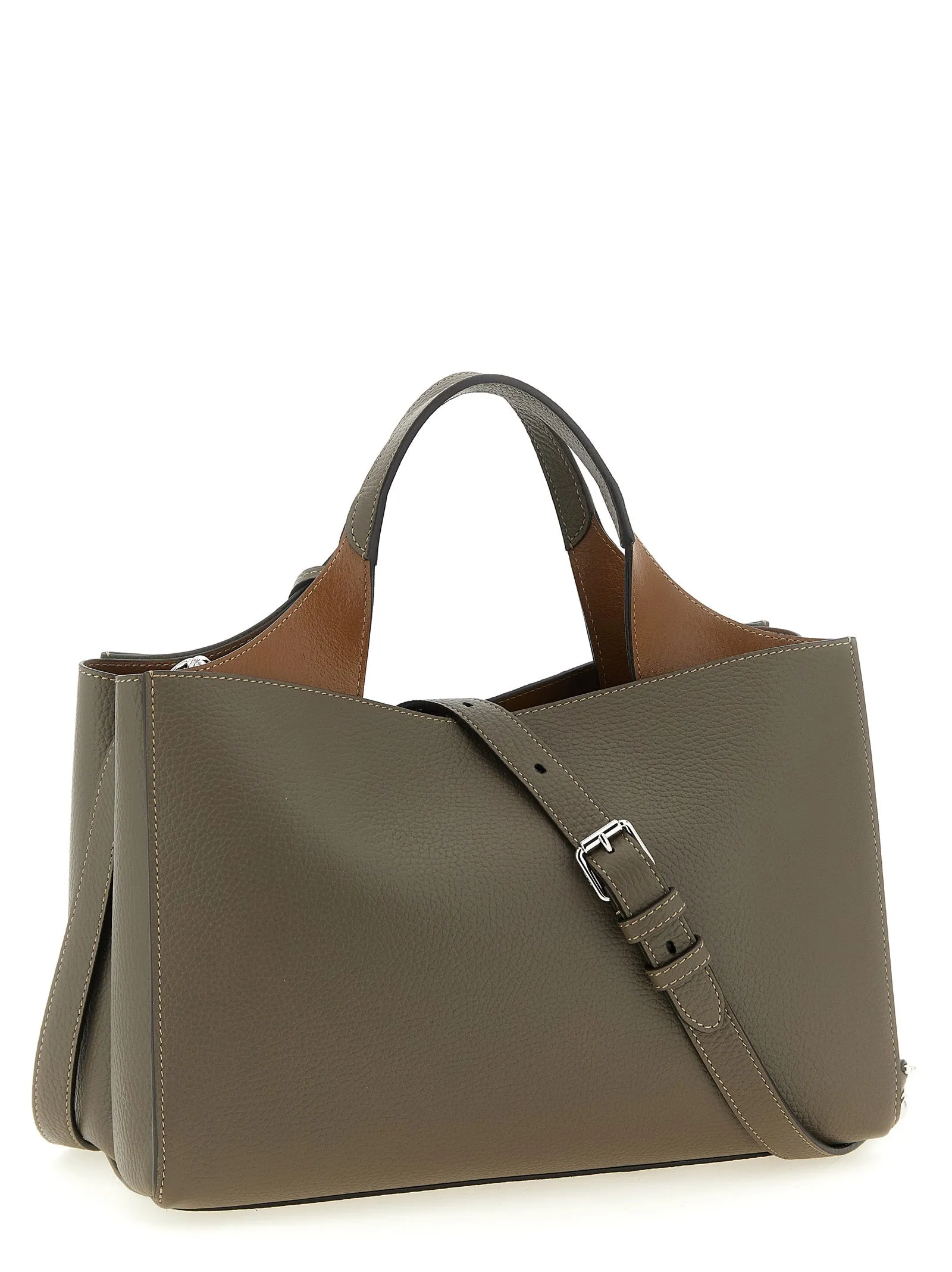 Small Leather Bucket Bag Hand Bags Gray sold by Wanan Luxury product image thumbnail 2