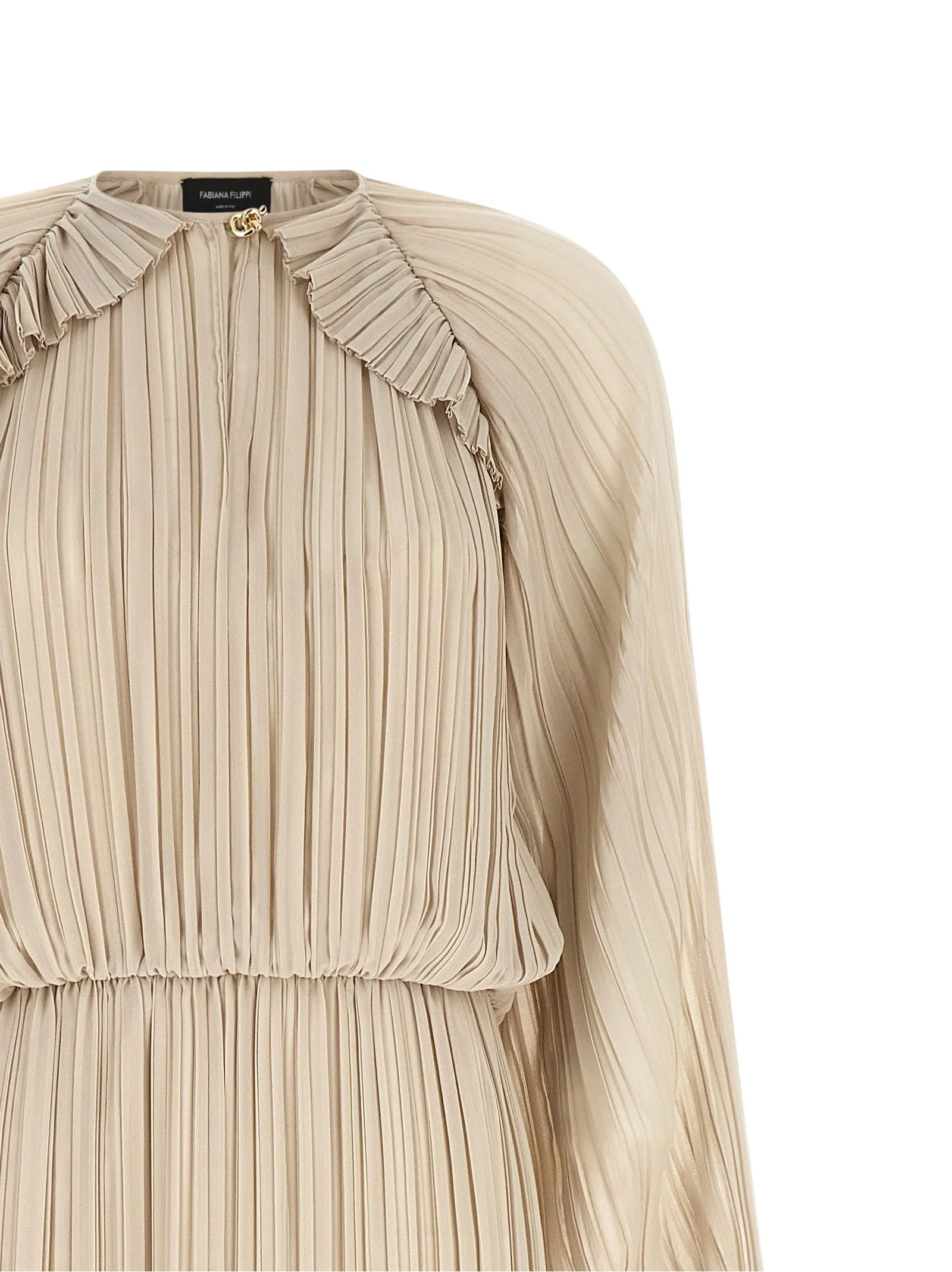 Long Pleated Dress Dresses Beige sold by Wanan Luxury product image thumbnail 3