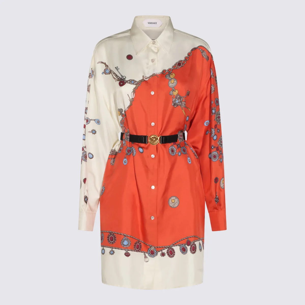 Dresses Orange/White/Gold sold by Wanan Luxury