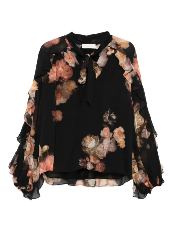 Hypnotic Ruffled Blouse made by Zimmermann