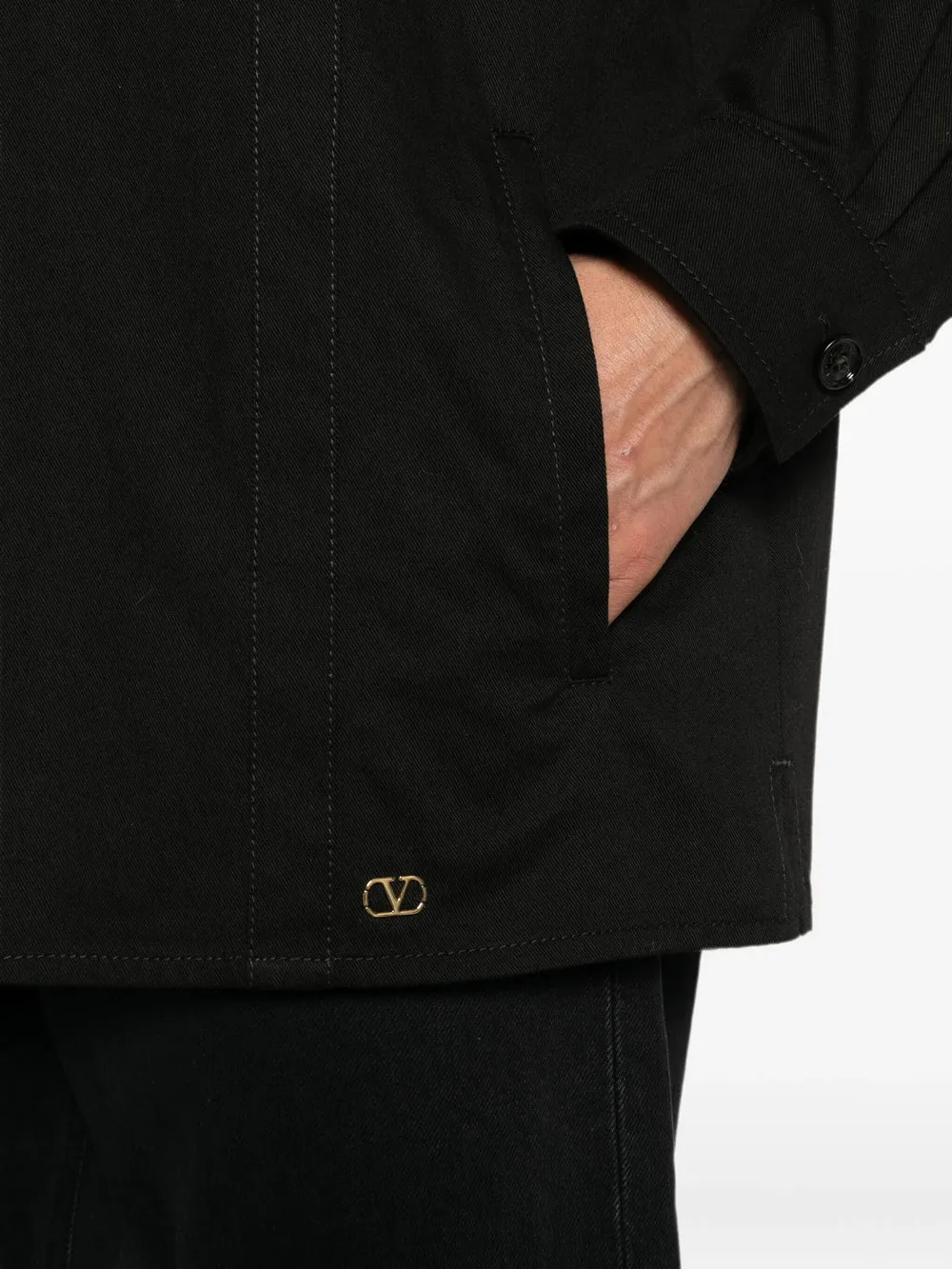 Valentino Cotton Gabardine Shirt Jacket With Vlogo sold by Wanan Luxury product image thumbnail 5