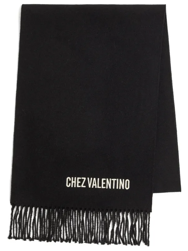 Wool Scarf With Vlogo Embroidery made by Valentino Garavani