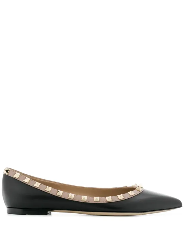 Rockstud Leather Ballet Flat made by Valentino Garavani