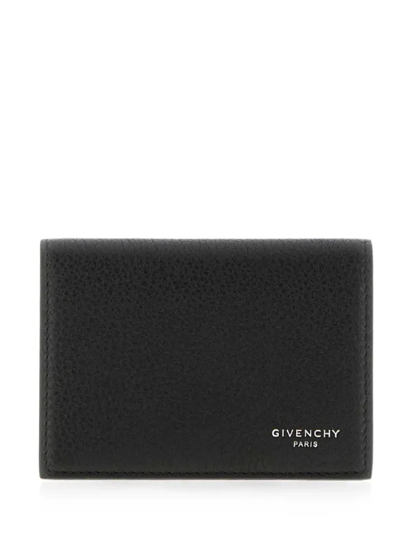 Logo-Print Grained Leather Bi-Fold Card Holder made by Givenchy