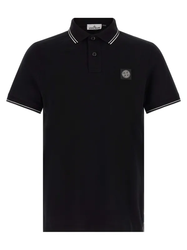 2200010 Polo Black made by Stone Island