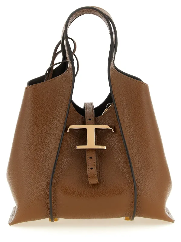 T Timeless Hand Bags Brown made by Tod's