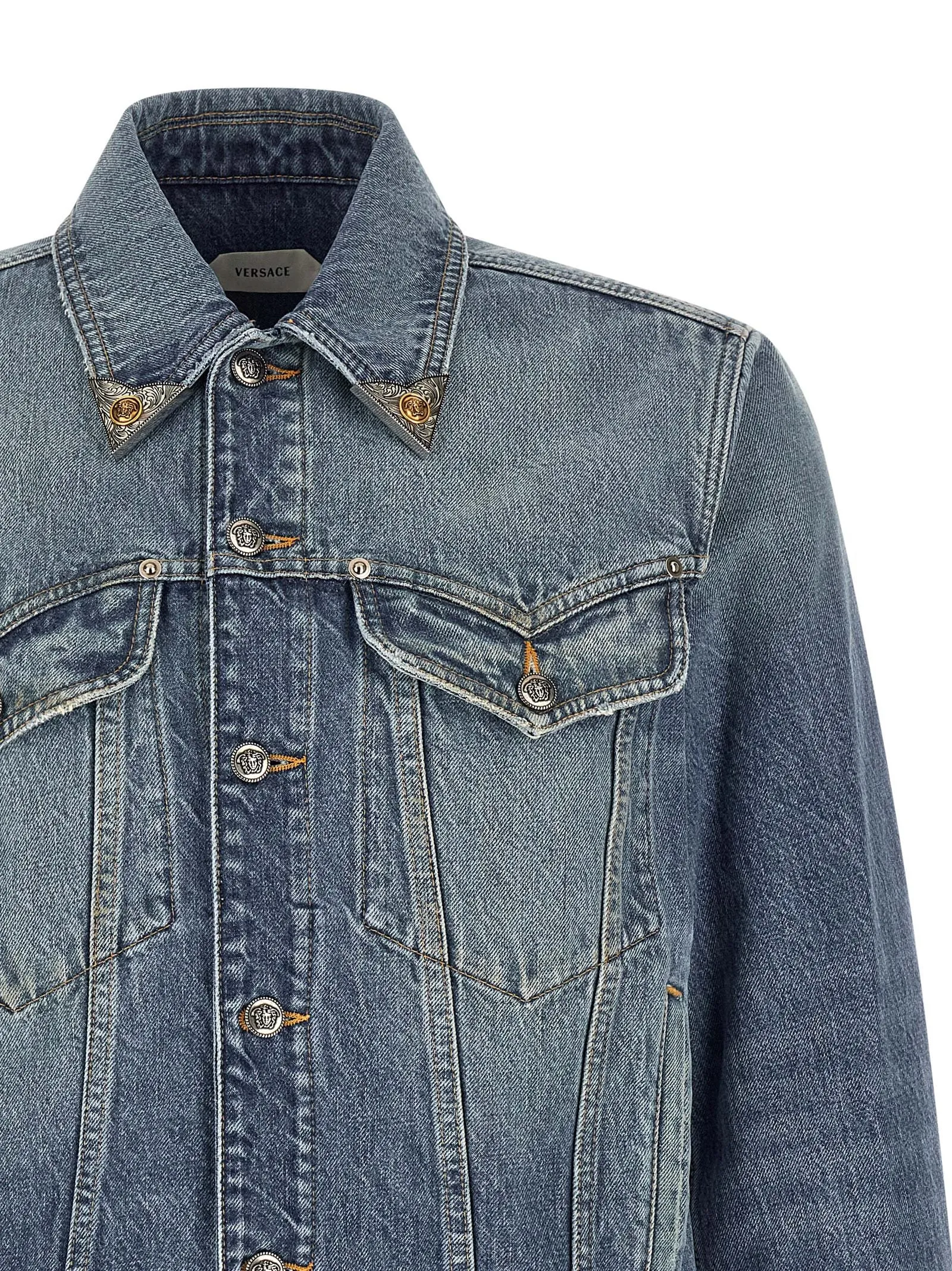Medusa Puffer Jackets Blue sold by Wanan Luxury product image thumbnail 3