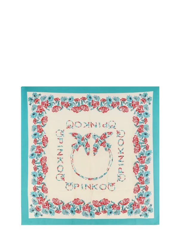 Limbo Silk And Viscose Blend Foulard With Multicolor Print made by Pinko