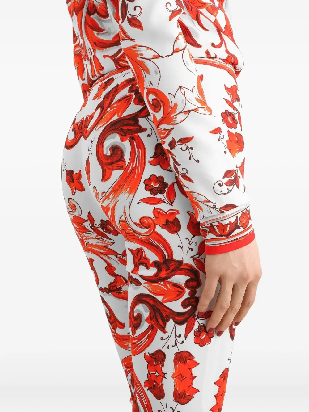 Maiolica Print Silk Trousers sold by Wanan Luxury product image thumbnail 2