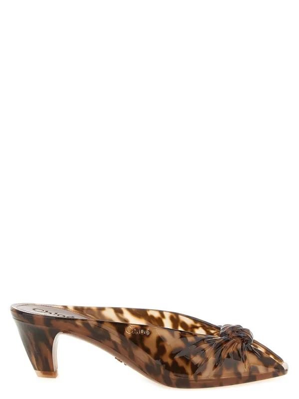 Sabot Jelly Pumps Brown made by Chloe