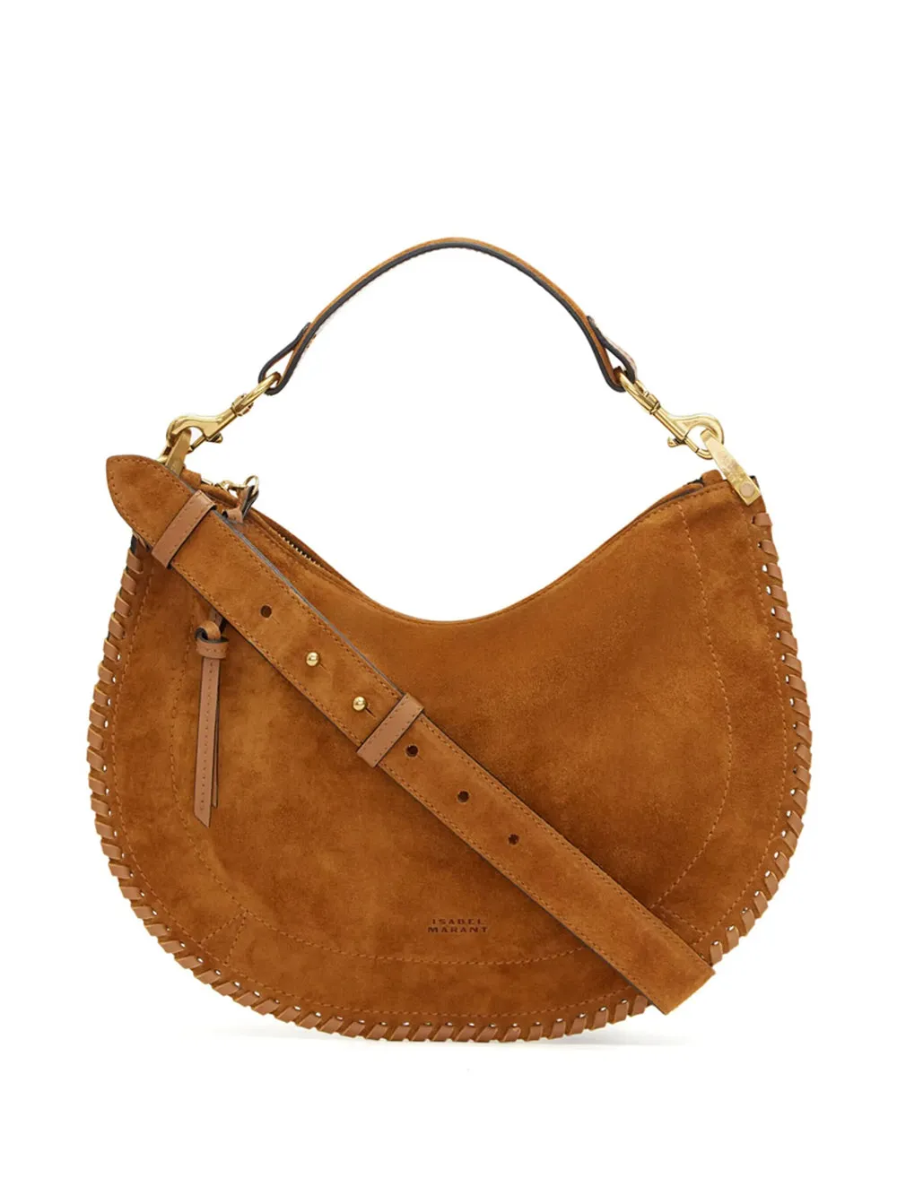 Oskan Soft Zipped Bag In Braided Suede Leather sold by Wanan Luxury