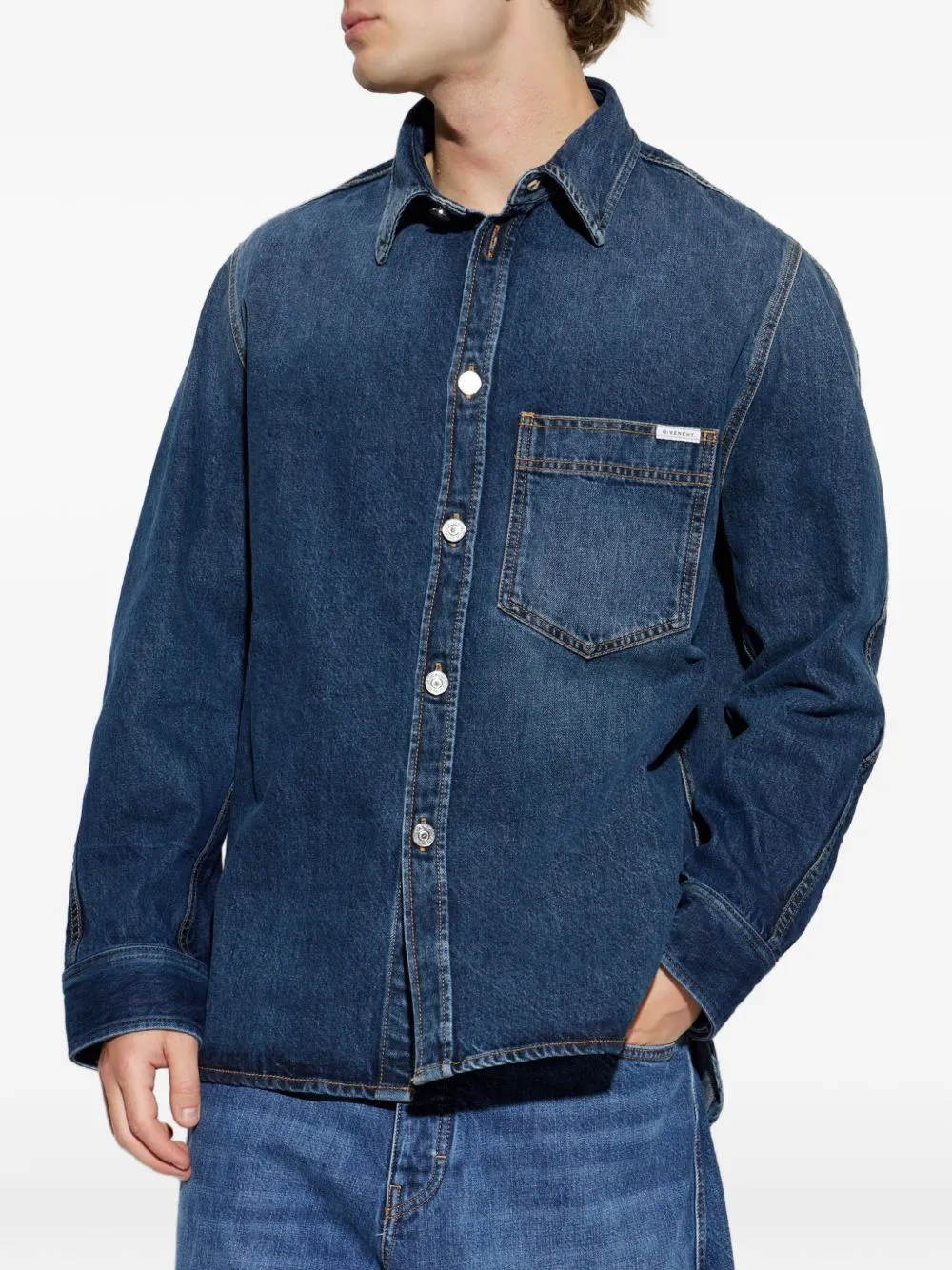 Denim Cotton Shirt sold by Wanan Luxury product image thumbnail 2