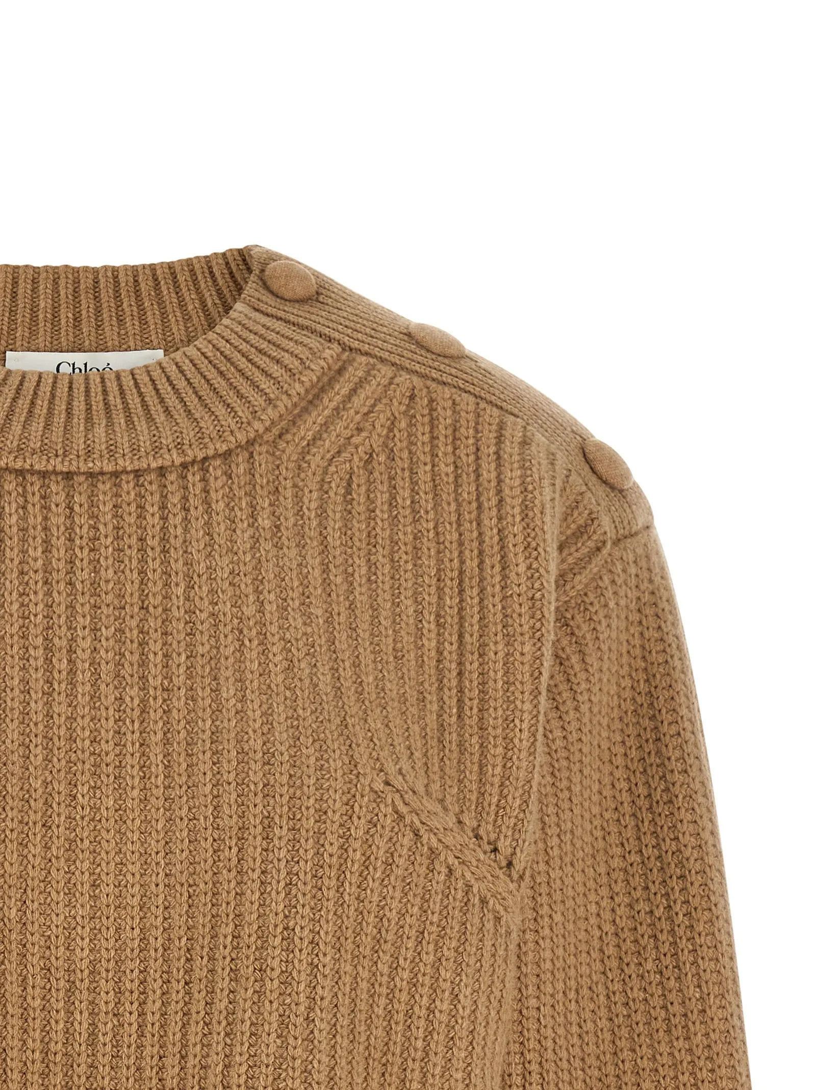 Cropped Lace Sweater Sweaters And Cardigans Beige sold by Wanan Luxury product image thumbnail 3