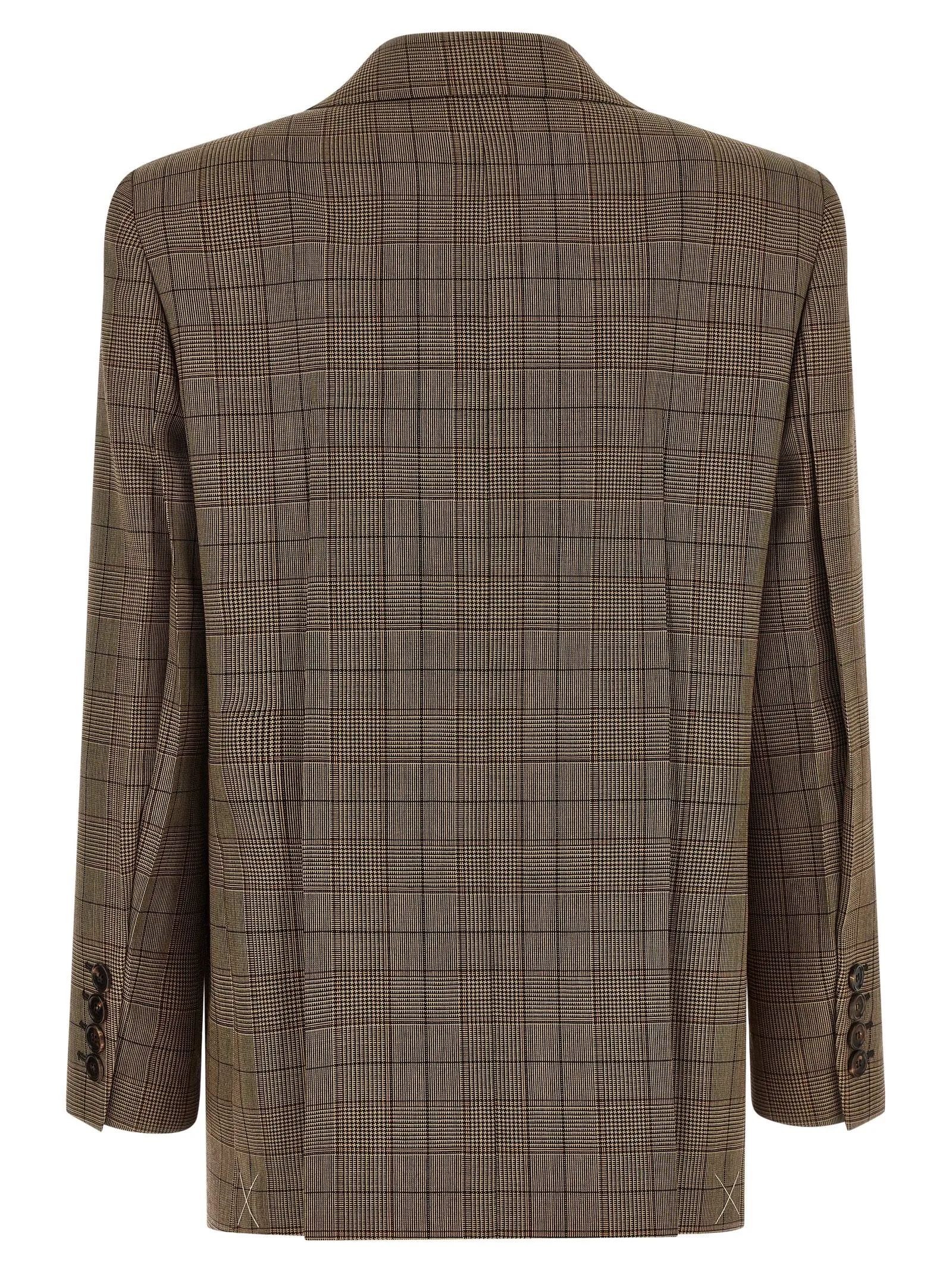 Check Double-Breasted Blazer Blazers Brown sold by Wanan Luxury product image thumbnail 2